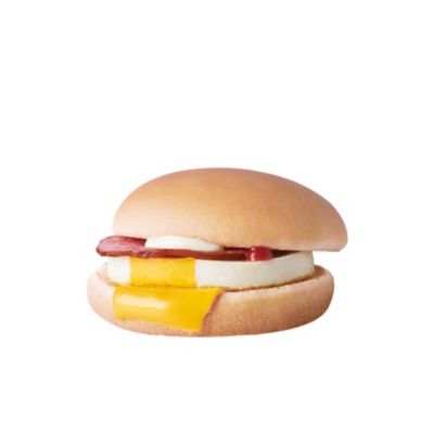 Egg Burger With Canadian Bacon