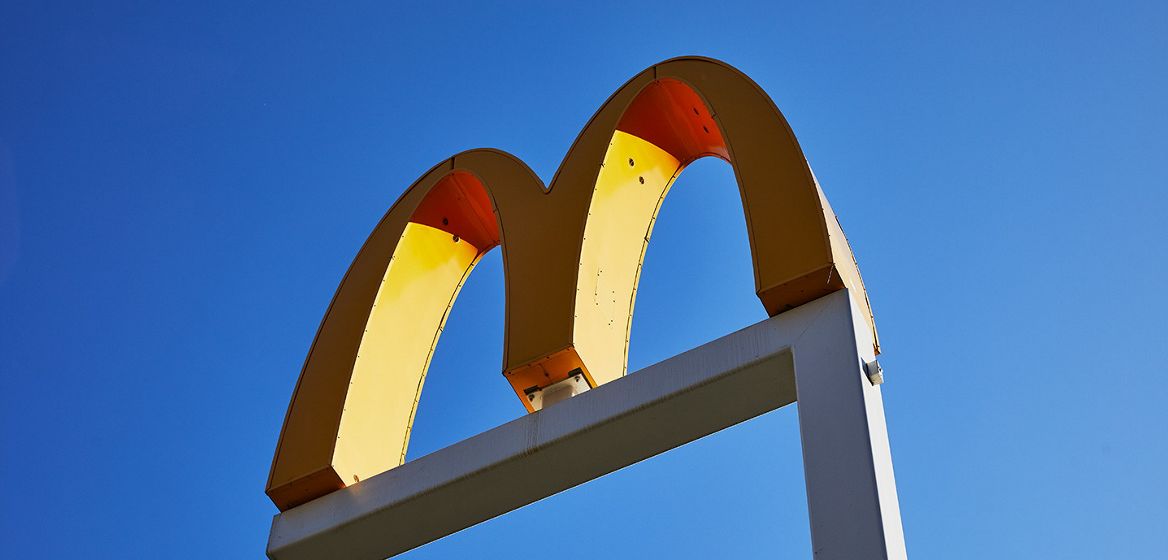 A McDonald's sign outdoors