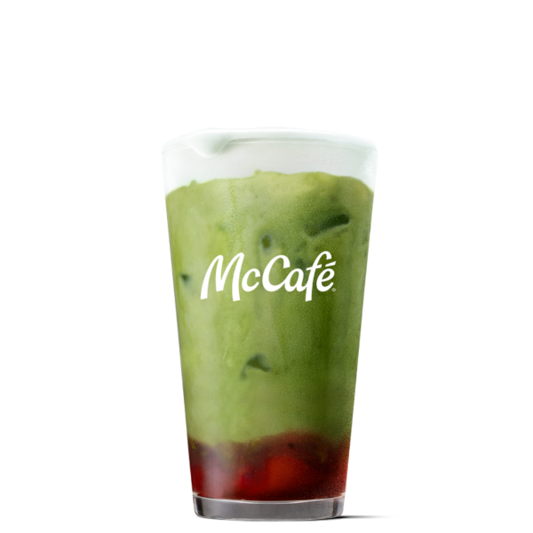 Iced Strawberry Matcha Latte with Cold Foam - Medium from McDonalds McCafé Drinks menu