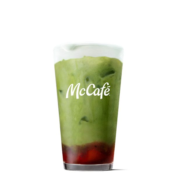 Iced Strawberry Matcha Latte with Cold Foam - Medium from McDonalds McCafé Drinks menu
