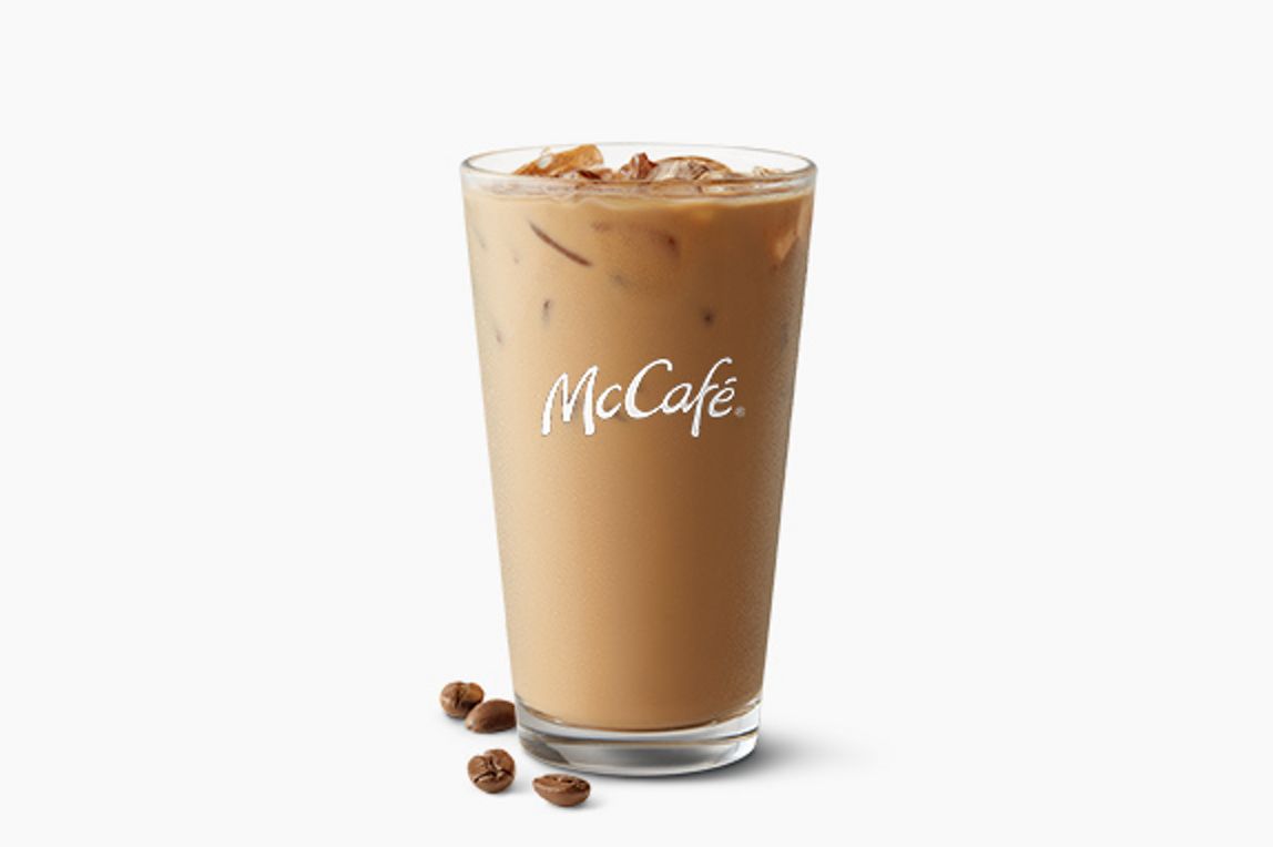 Drink iced coffee - clear cast decal