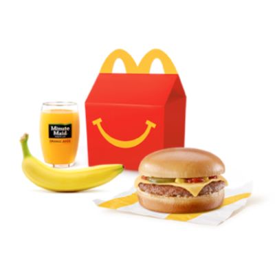 Happy Meal Cheeseburger with Banana