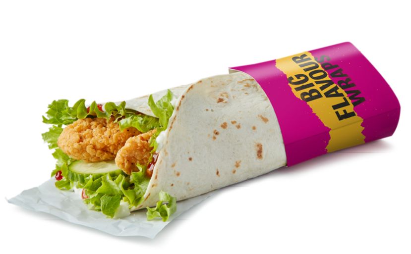 Spicy Crunchy Chicken Wraps