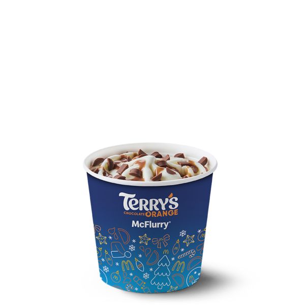 A Terry's Chocolate Orange McFlurry®  on a white background