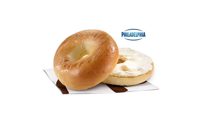 whole wheat bagel with cream cheese