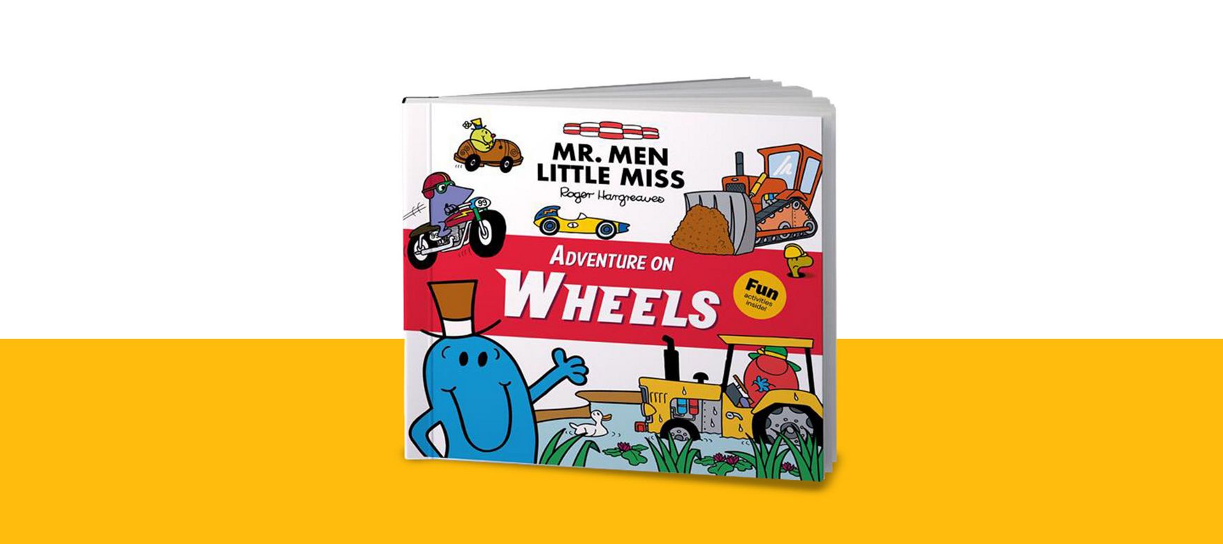 Campaign artwork for Mr Men Little Miss Adventure on Wheels.