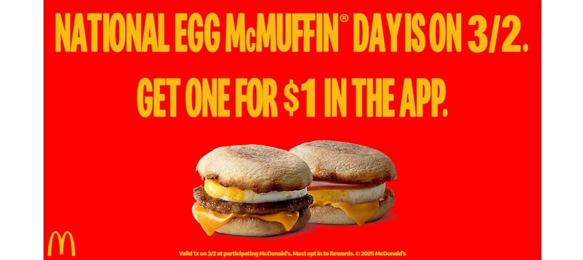 National Egg McMuffin Days Banner 