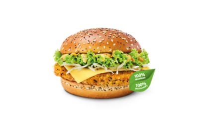 Veggie Homestyle Crispy Chicken Honey Mustard » Een lekkere burger van Valess met een zoet scherpe saus ☆ McDonald's