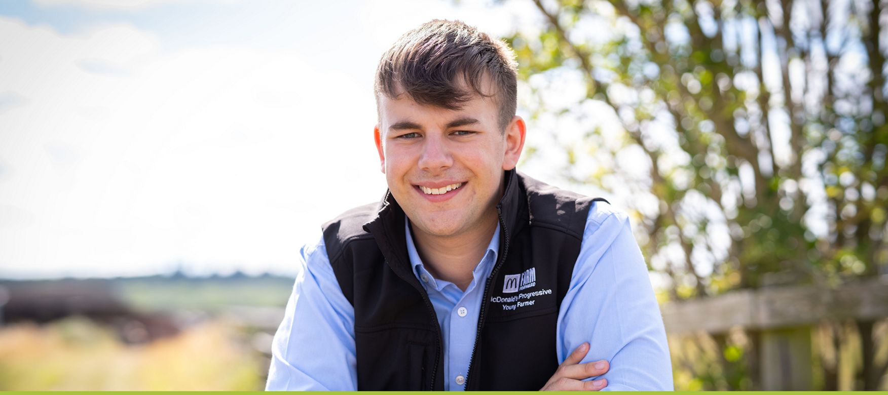 Young male farmer in a field