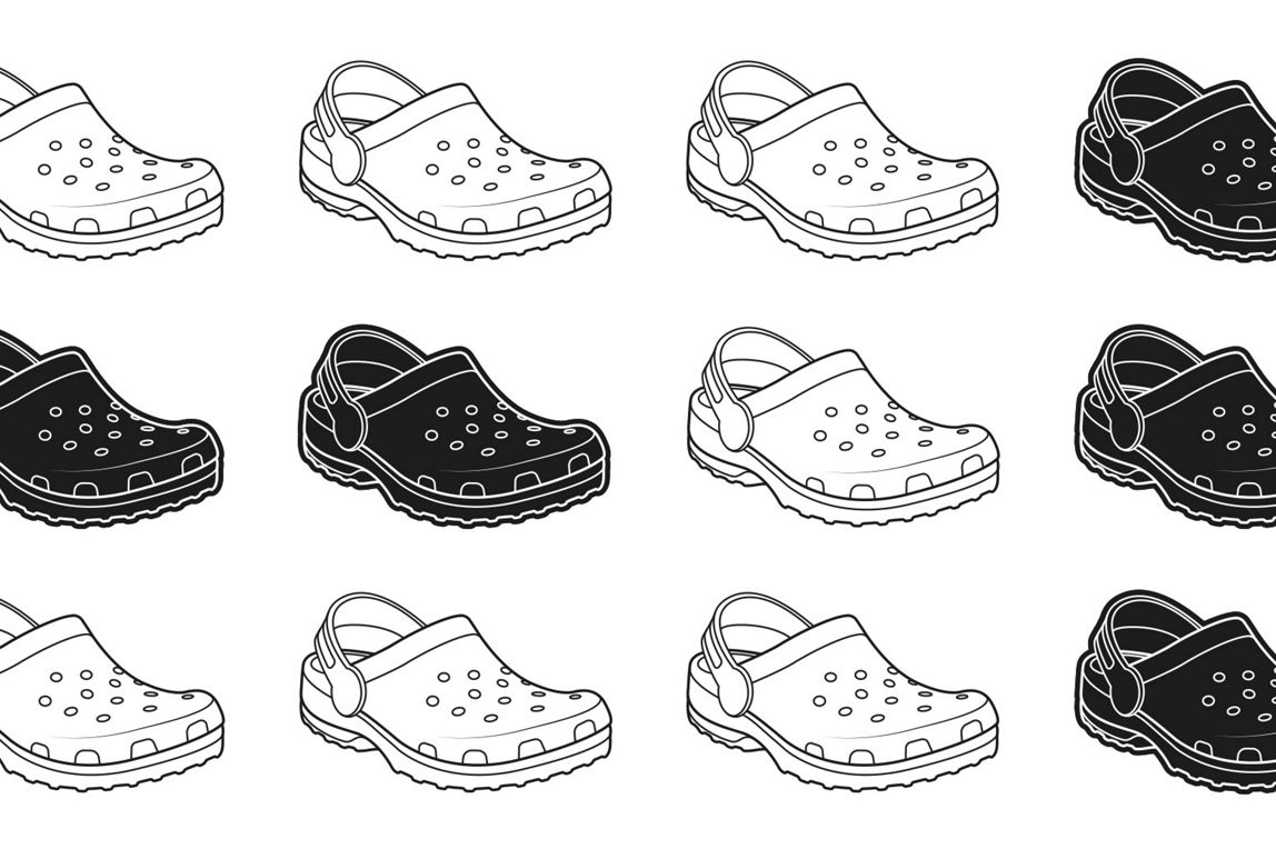 Path-following puzzle leading from Crocs-themed icons to a Crocs shoe.
