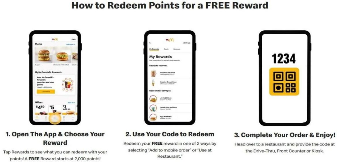 rewards screens in app