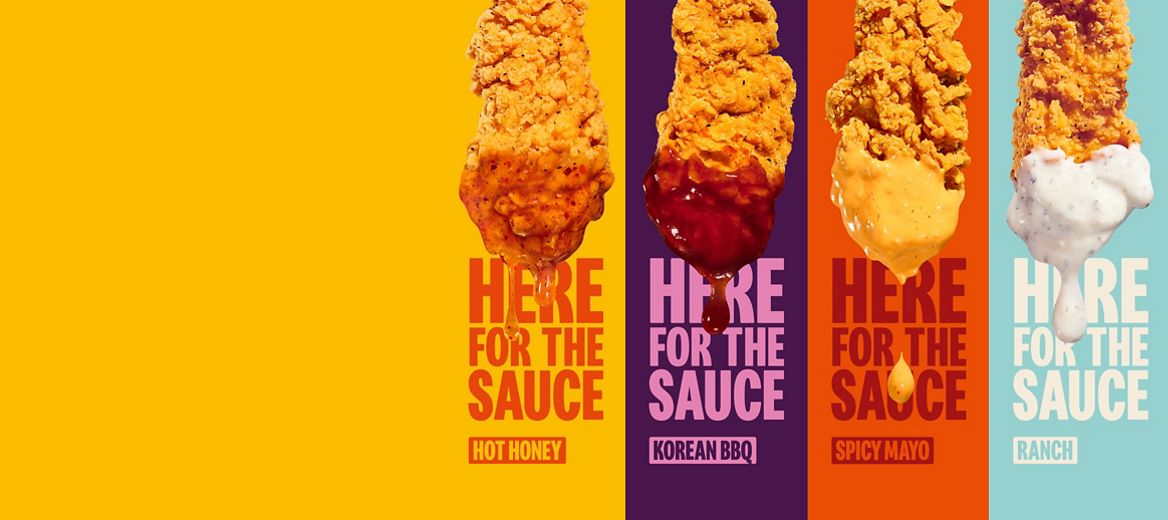 Four crispy chicken strips dipped in Hot Honey, Korean BBQ, Spicy Mayo and Ranch sauces.