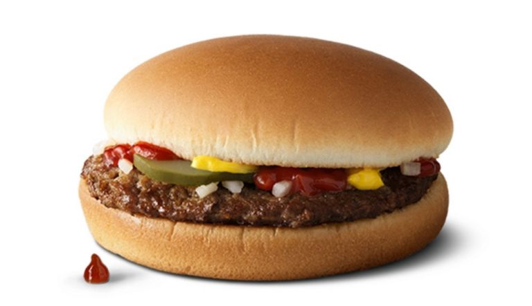 McDonald's hamburger lowest burger calories