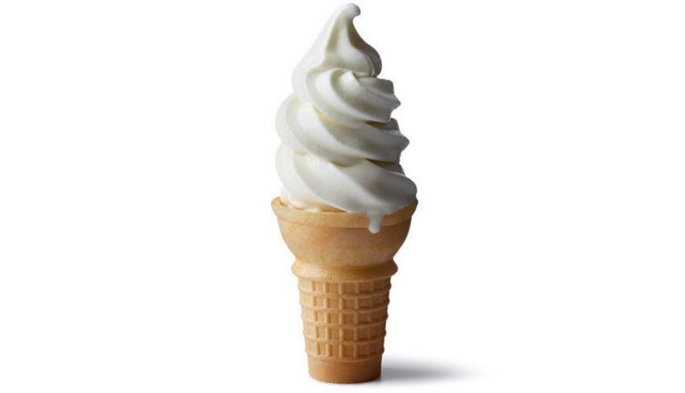 McDonald's Vanilla Cone lease dessert calories