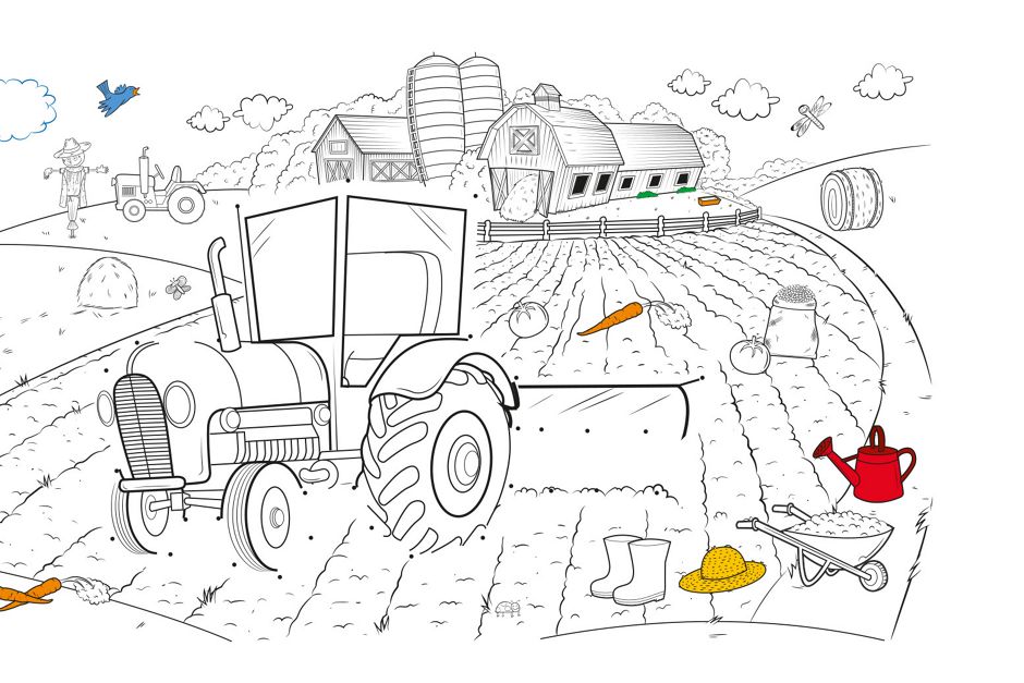 Can your little one finish the tractor by connecting all the dots? Don’t forget to add some colour too!