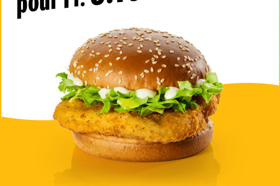 1 mcchicken ou 1 mcveggie pour 5.10 chf
