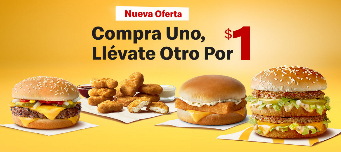 nueva oferta de big mac, quarter pounder with cheese, chicken mcnuggets y filet-o-fish