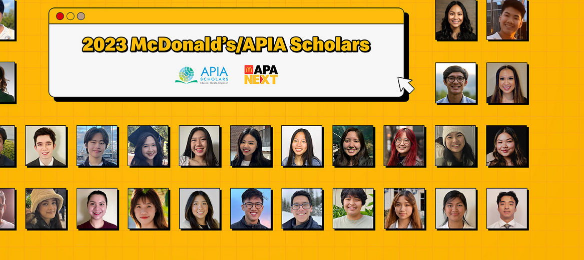 photo collage featuring 2023-2024 McDonald’s/APIA scholarship recipients