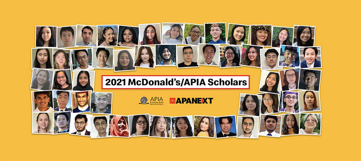 photo collage featuring many of McDonald’s 2021 APIA scholarship recipients