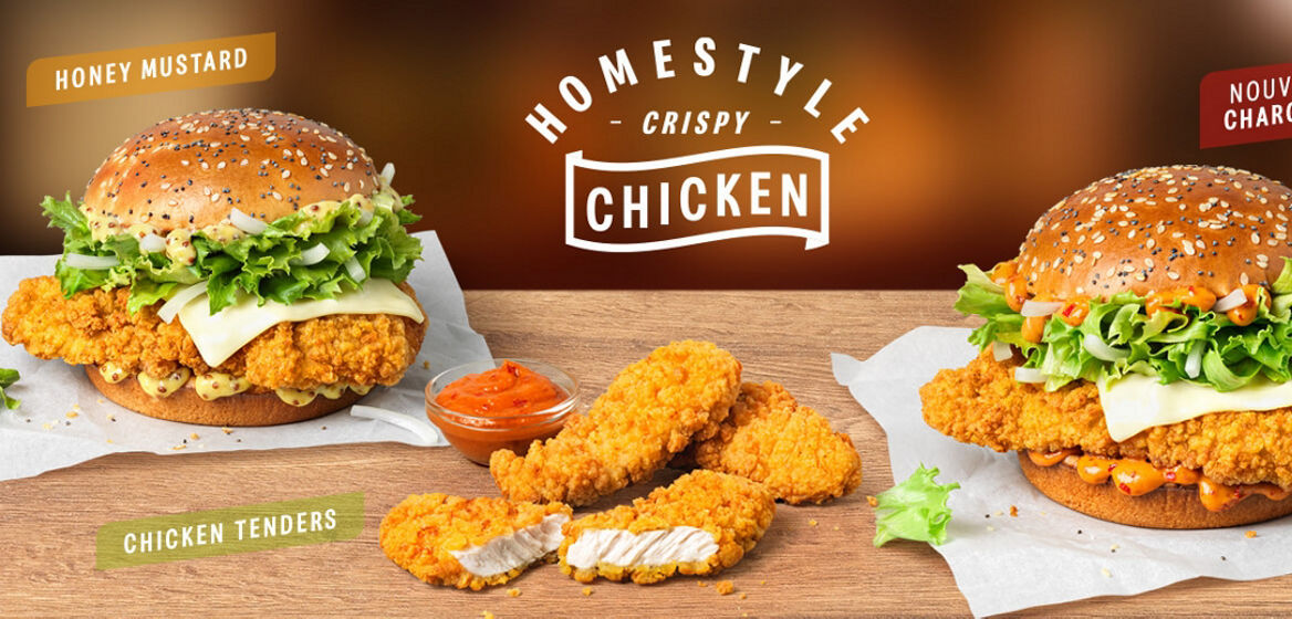 Les nouveaux Homestyle Crispy Chickens.