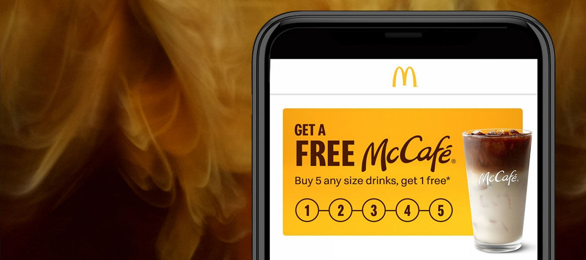 get a free McCafé. buy 5 drinks, get 1 free