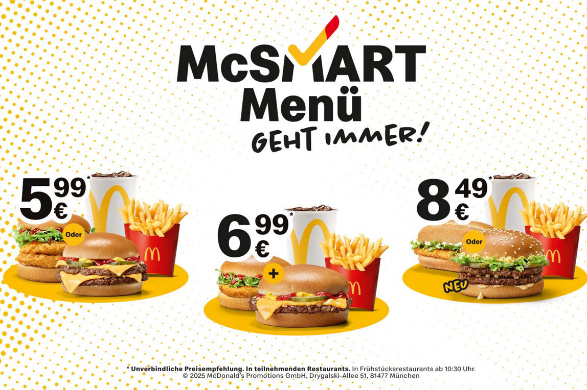 Die McSmart Menüs