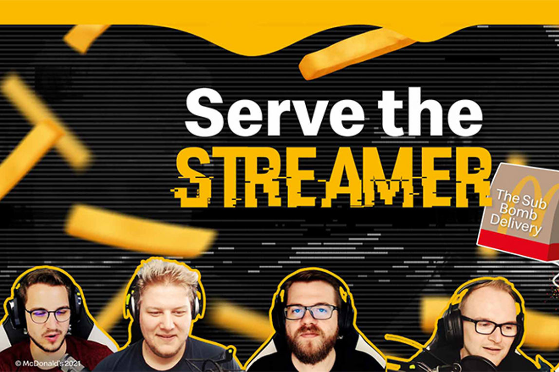 Kampagnenmotiv McDonald's Gaming-Aktion "Serve the Streamer"