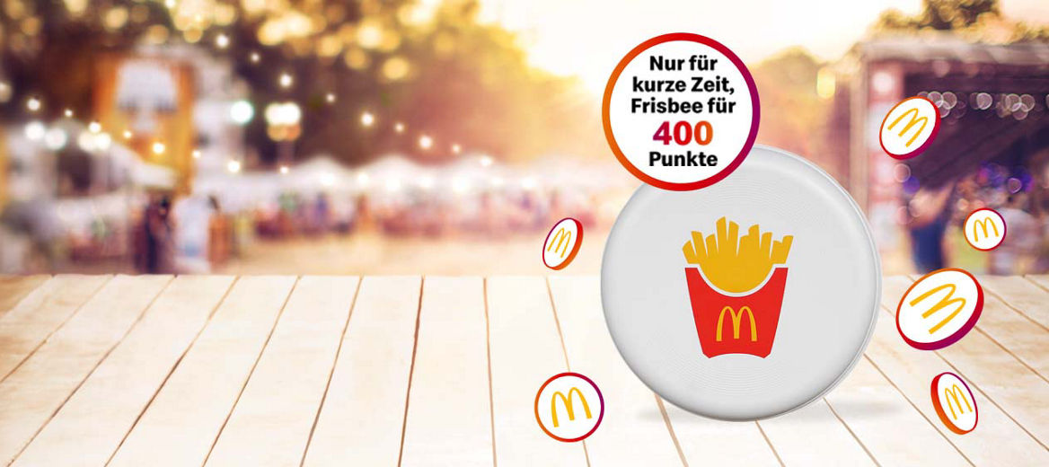Nur für kurze Zeit: McDonald’s Frisbee für 400 Punkte.