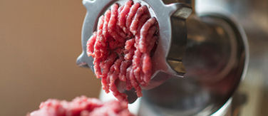 Fleisch im Fleischwolf