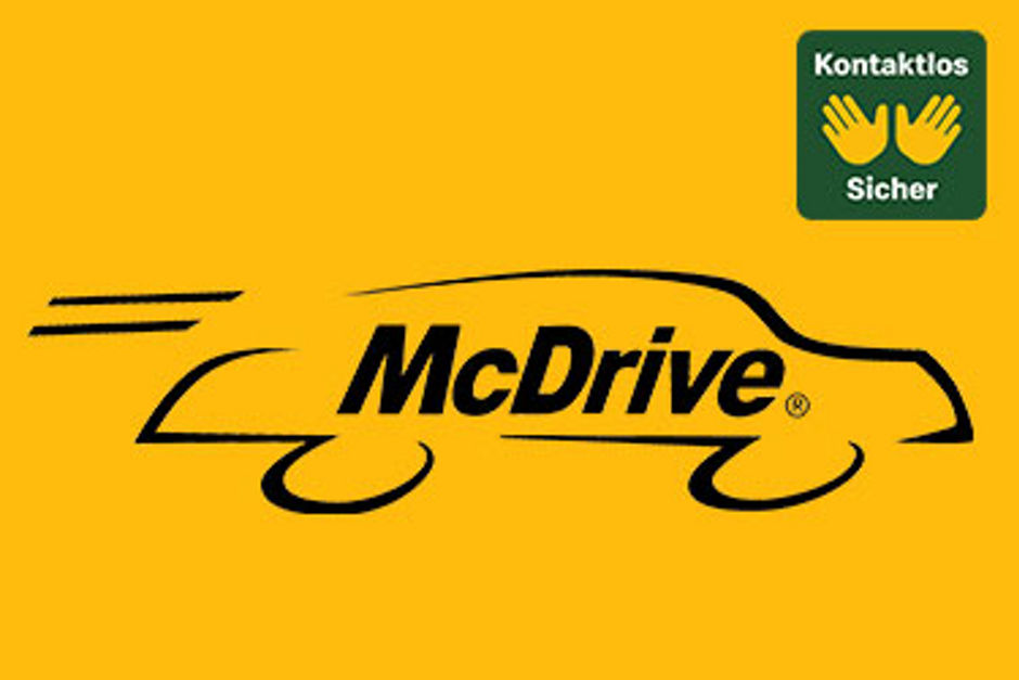 Grafik: McDrive Text: Kontaktlos sicher
