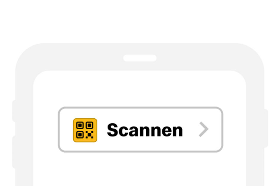 Handyscreen mit dem Button "Scannen"