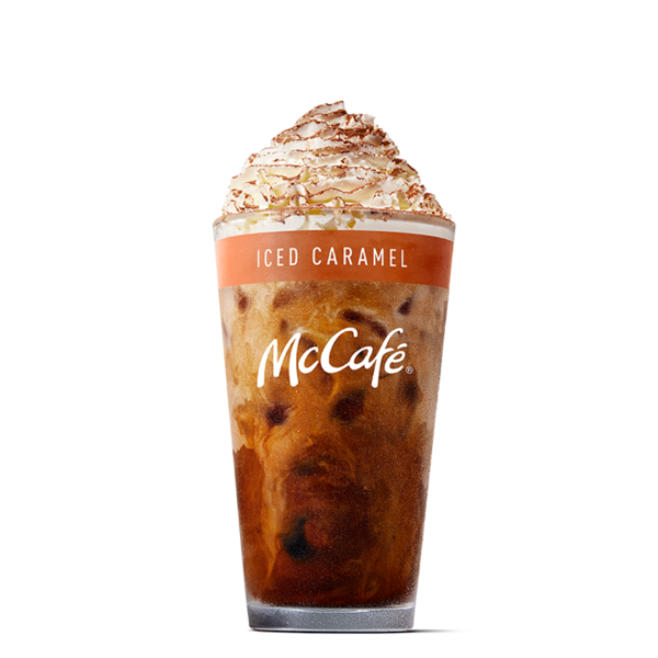 Deluxe Caramel Flavoured Iced Coffee - small from McDonalds McCafé Drinks menu