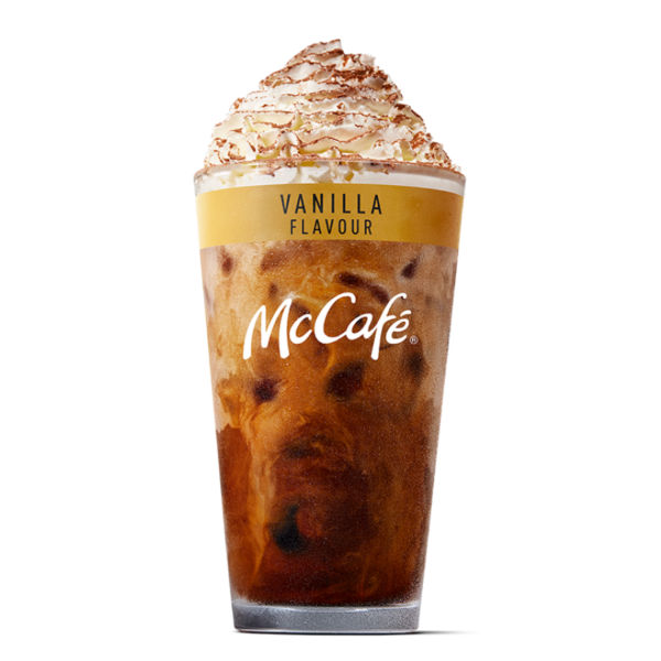 Deluxe Vanilla Flavoured Iced Coffee - medium from McDonalds McCafé Drinks menu