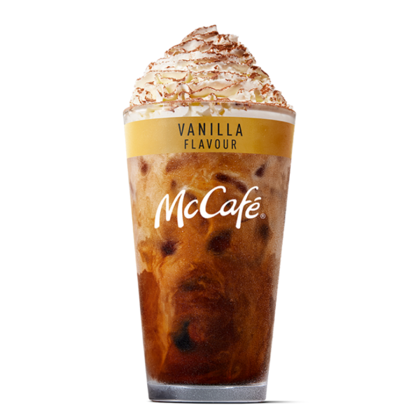 Deluxe Vanilla Flavoured Iced Coffee - medium from McDonalds McCafé Drinks menu