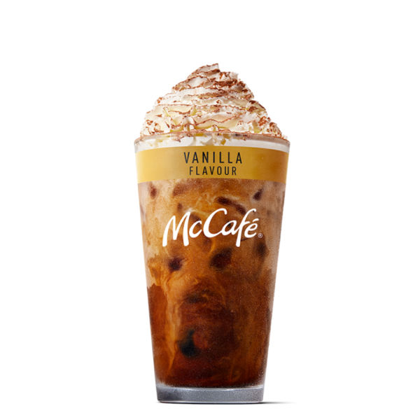 Deluxe Vanilla Flavoured Iced Coffee - small from McDonalds McCafé Drinks menu