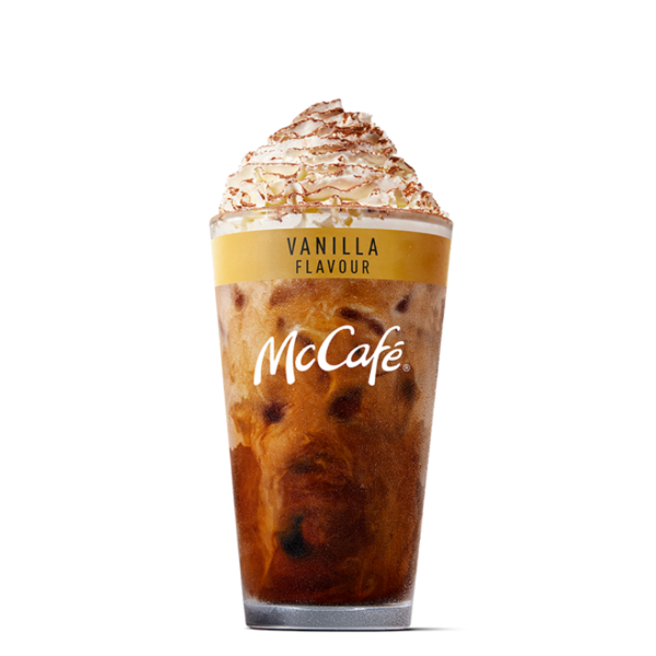 Deluxe Vanilla Flavoured Iced Coffee - small from McDonalds McCafé Drinks menu