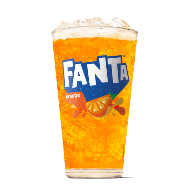 Fanta at Maccas (Medium) at McDonald's Drinks menu