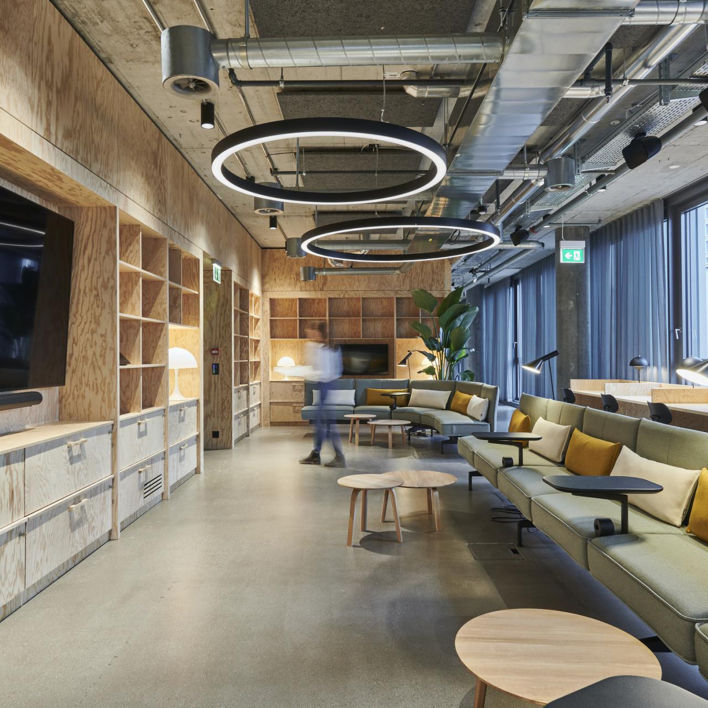 Industrial office space seating
