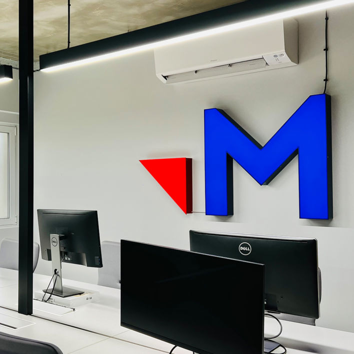Merkle logo displayed in office setting