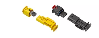 Molex MXP120 connectors in yellow and black.