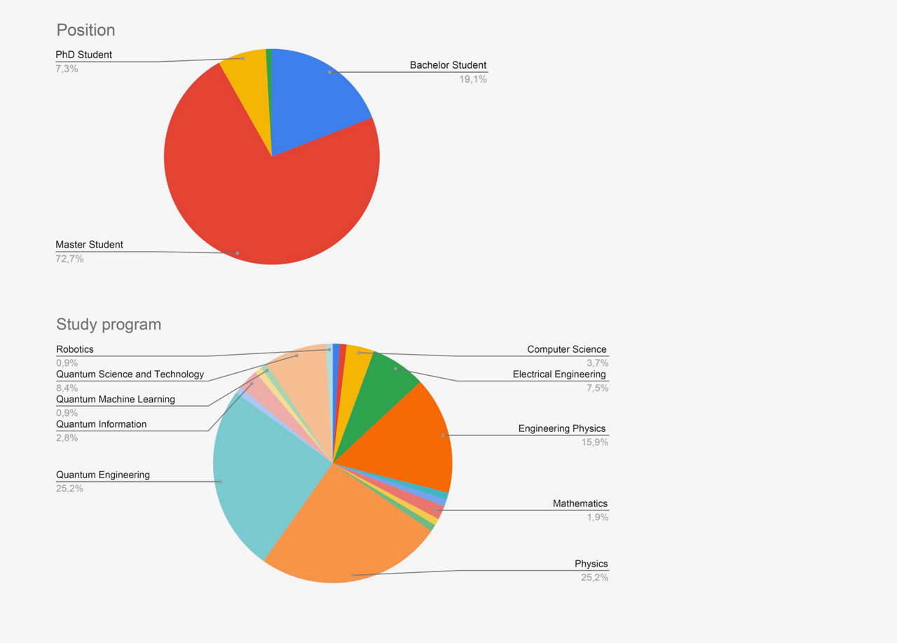 Pie chart showing participants' backgrounds