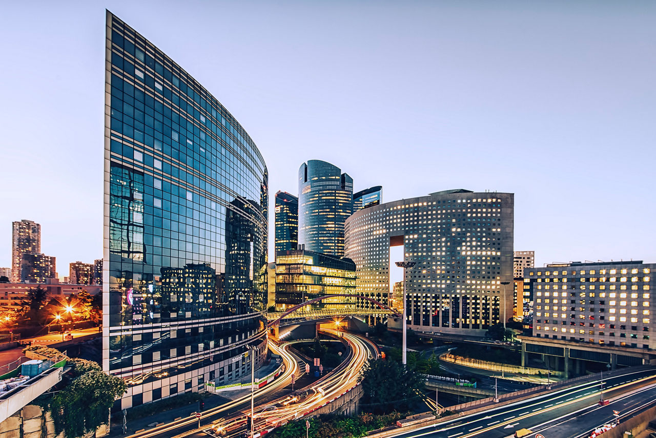 La Defense business district in Paris