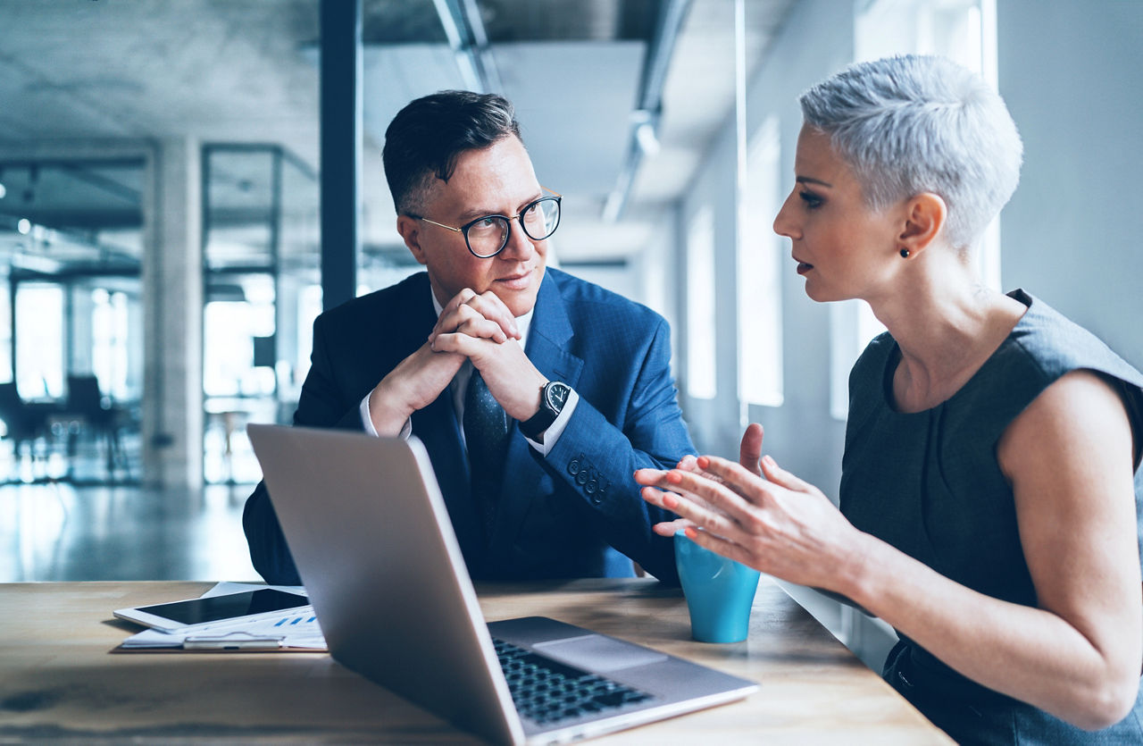 Business coworkers working together at office