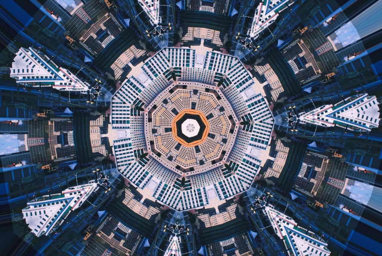 Abstract view of buildings