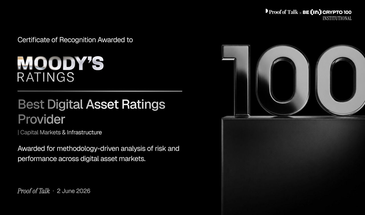 Best Digital Asset Ratings Provider by The BeInCrypto x Proof of Talk Institutional 100