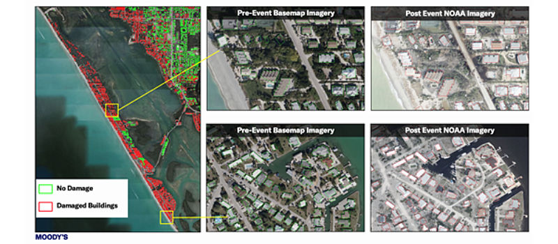 Satellite-based AI classification of damaged and undamaged structures