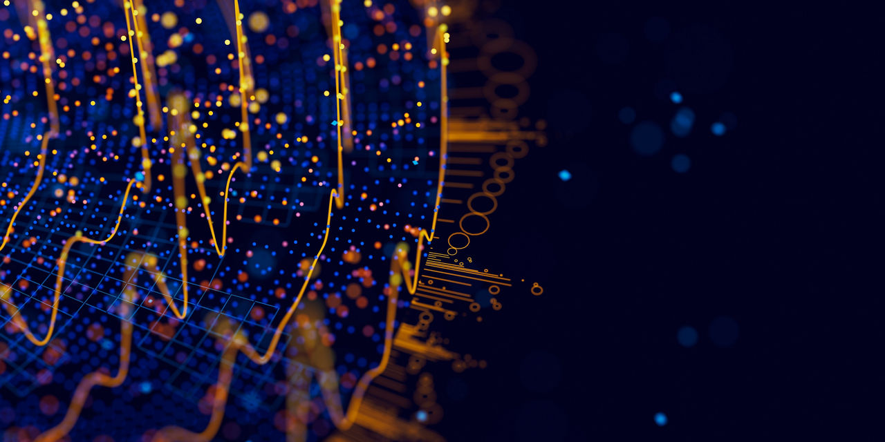 Big Data complex round graph. Quantum computing universe. Cyber space of AI technology. Futuristic graph. Digital information presentation. 3d render illustration.