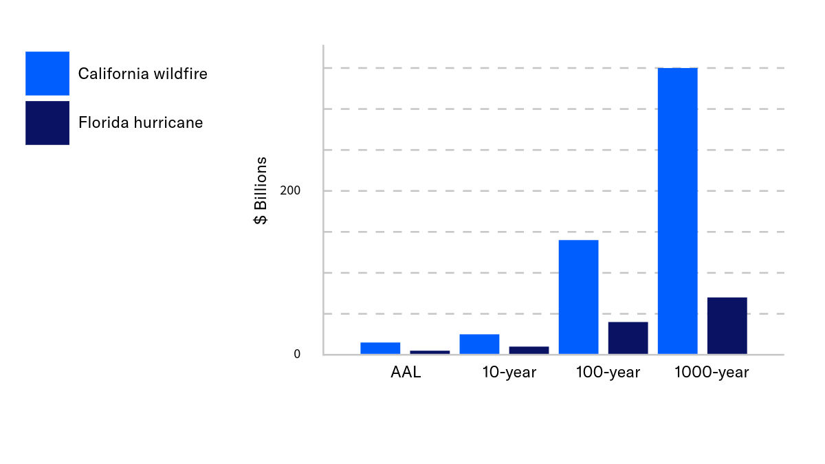 Hurricane and wildfire losses