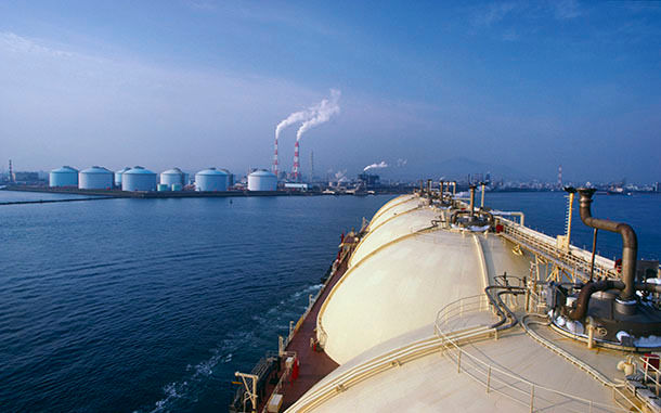 Liquid Natural Gas Tanker to deliver natural gas to consumers.