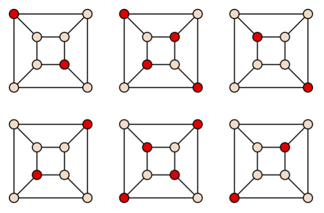 A collection of unit circles and the corresponding unit disk graph